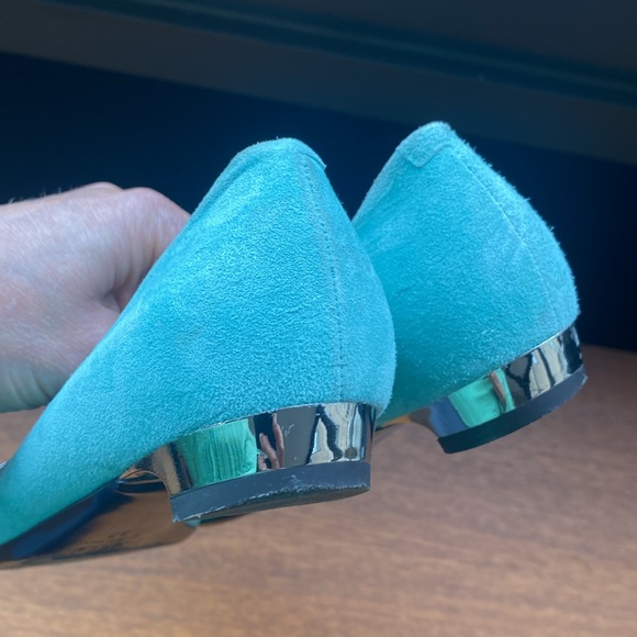 Roger Vivier suede flats with silver heel - Picture 6 of 11